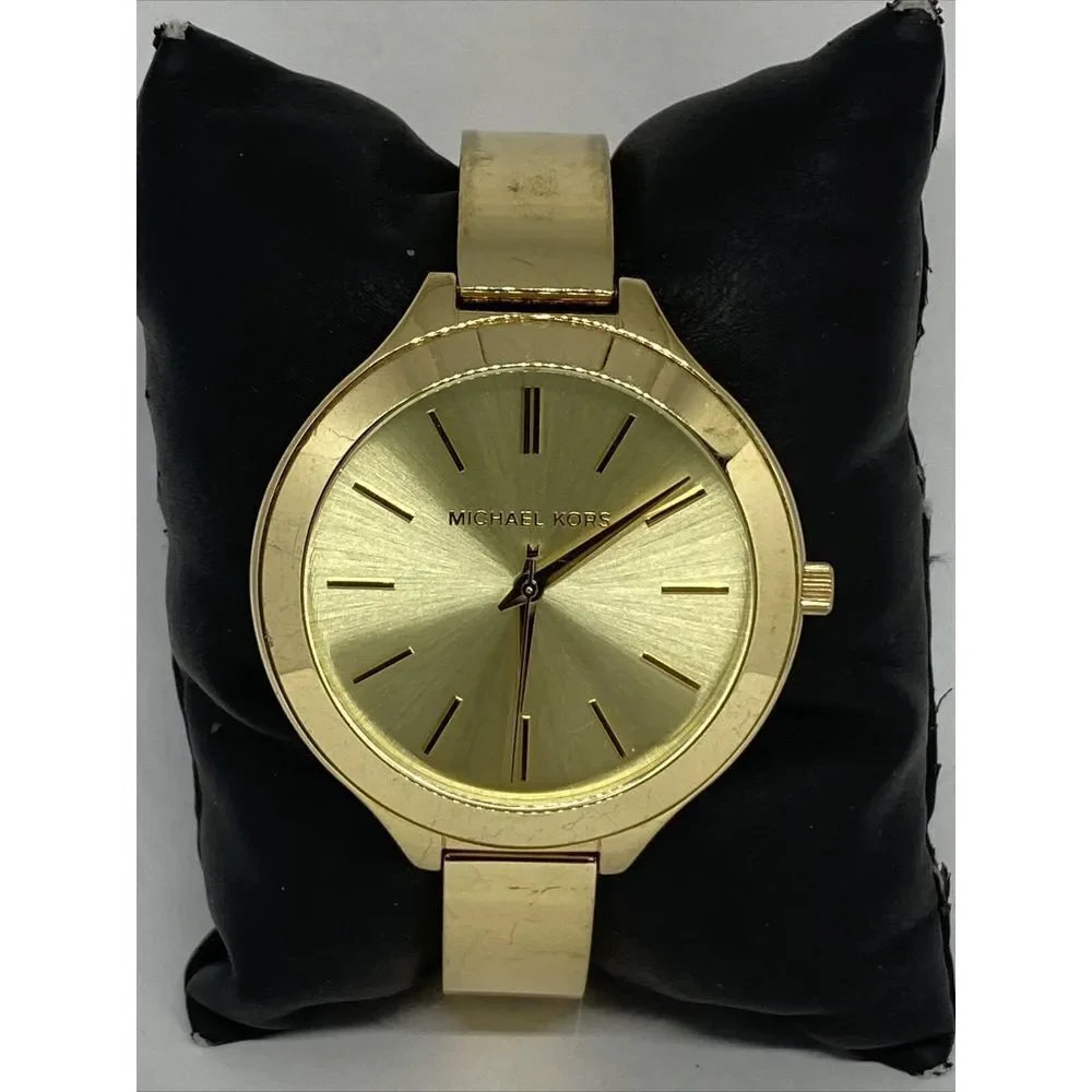 Michael Kors Slim Runway MK3275 Women's Gold Stainless Steel Analog Watch MP893